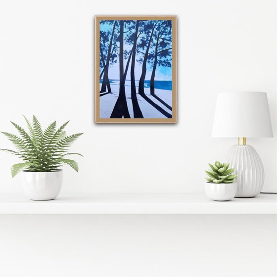 Image 1 of Inchiostro indaco su carta bianca, 40x30cm