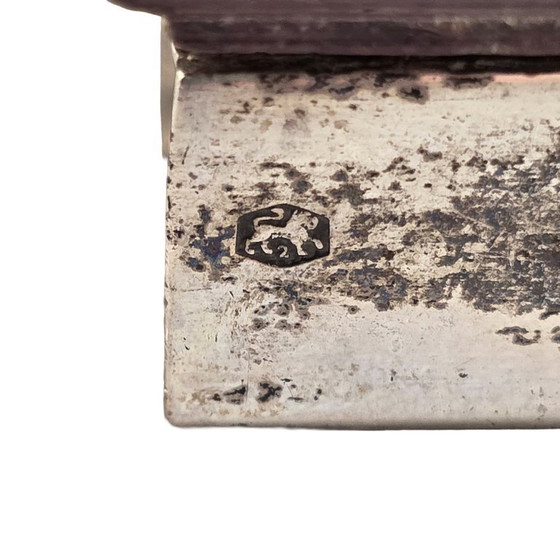 Image 1 of Dutch silver notepad holder with pen, from 1944