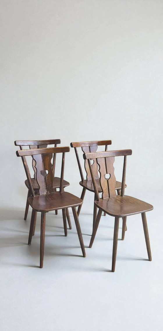 4 sillas de bistró rústicas – Sillas de comedor, Wood, Rustic (photo 15 of 15)
