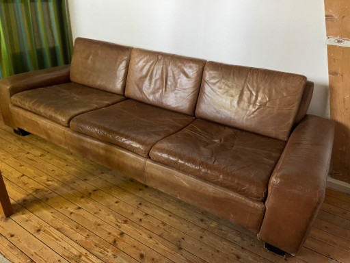Canapé 3 places en cuir vintage des années 1970 – 3 5 zitsbanken, Leather (photo 2 of 5)