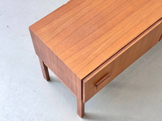 Image 1 of Mobile basso danese in teak di metà secolo con quattro cassetti, anni '60