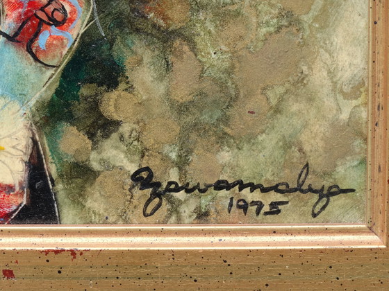 Image 1 of Mujer joven con un ramo de flores, Bangkok 1975, Tailandia, Mujer joven con flores