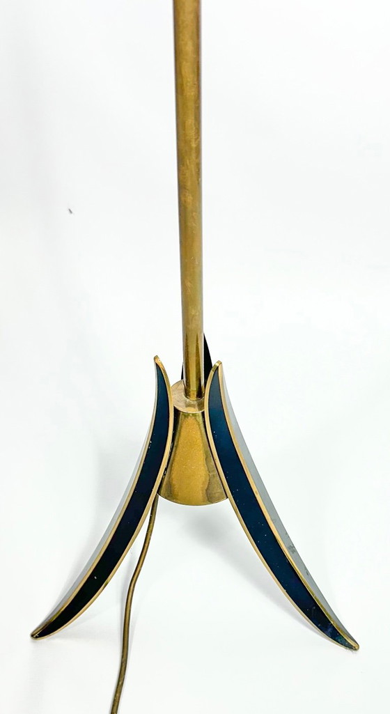 Vintage 60s Floor light, Metal, Textile, Black (photo 12 of 14)