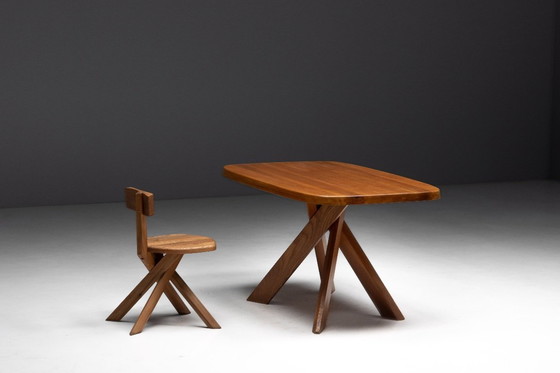 Image 1 of Tavolo da pranzo T35A di Pierre Chapo, Francia, anni '70