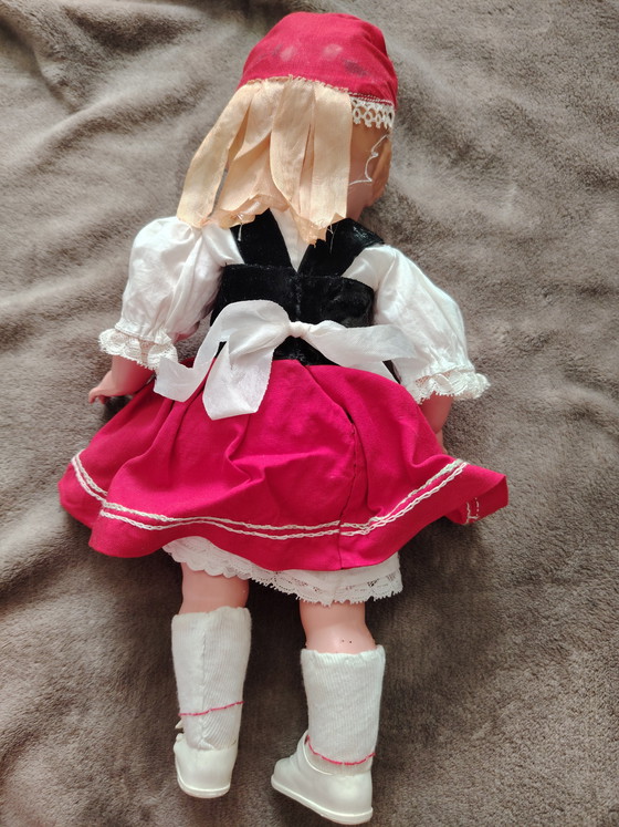 Image 1 of Bambola Schildkröt Bärbel 34 cm vintage con costume, anni '50-'60 