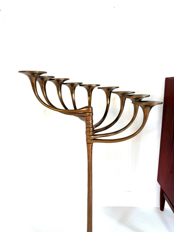 Image 1 of Candeliere brutalista XL in bronzo, Michael Harjes '70