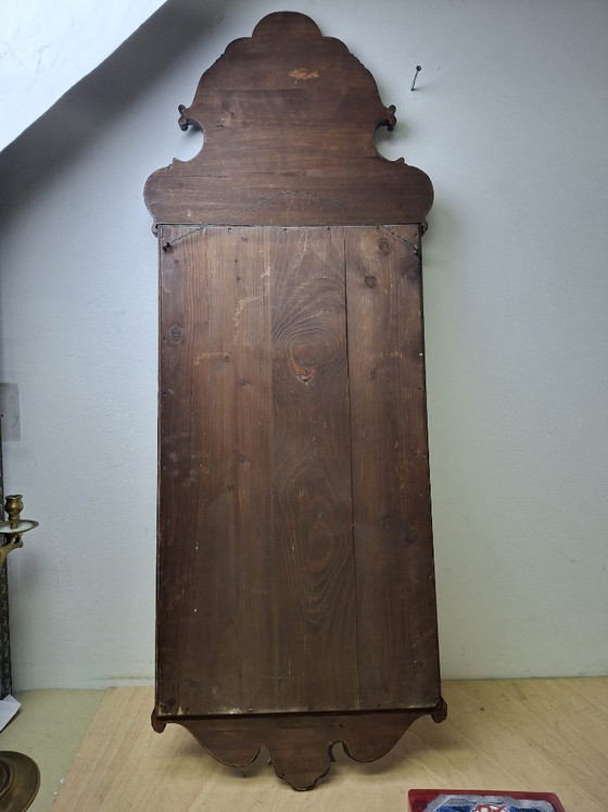 Image 1 of Miroir vintage chinoiserie noir et or