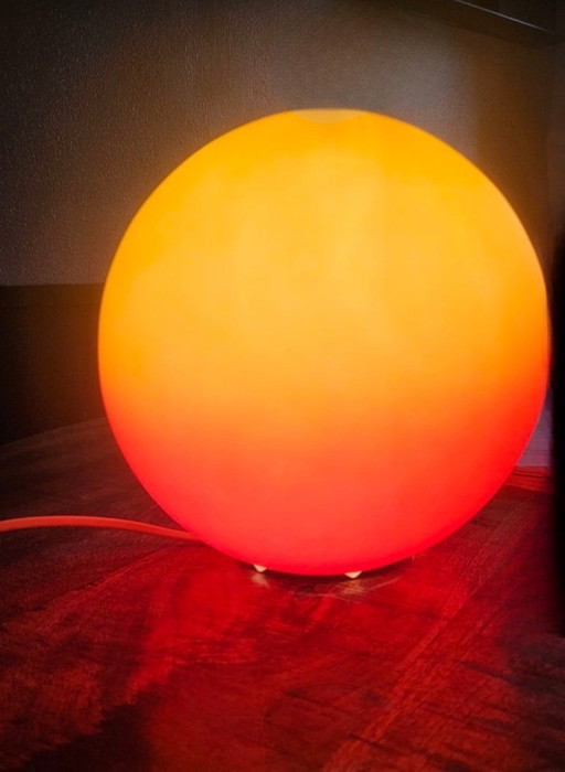 Lampada da tavolo vintage in vetro spaziale Honsel Sunset Globe