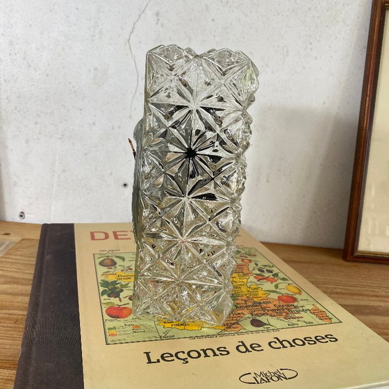 Square wall or ceiling light in clear glass, vintage style, 1970s-1980s – Wall lights (photo 4 of 9)