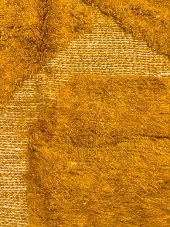 Image 1 of Yellow Mrirt Moroccan Wool Rug 200x300 cm– Handmade Thick Wool Berber Rug Woven by Women Cooperative