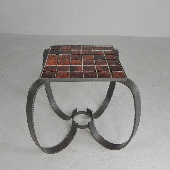 Image 1 of Brutalist salontafel, tegeltafel met 36 tegels, jaren 50