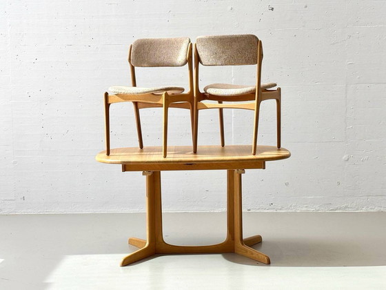 Image 1 of Set of table and 6 chairs by Erik Buch for Gudme Møbelfabrik A/S, 1960s