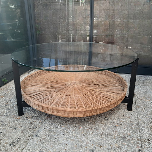 Table basse Mid Century, Design Rudolf Wolf Rohé Noordwolde, 60S