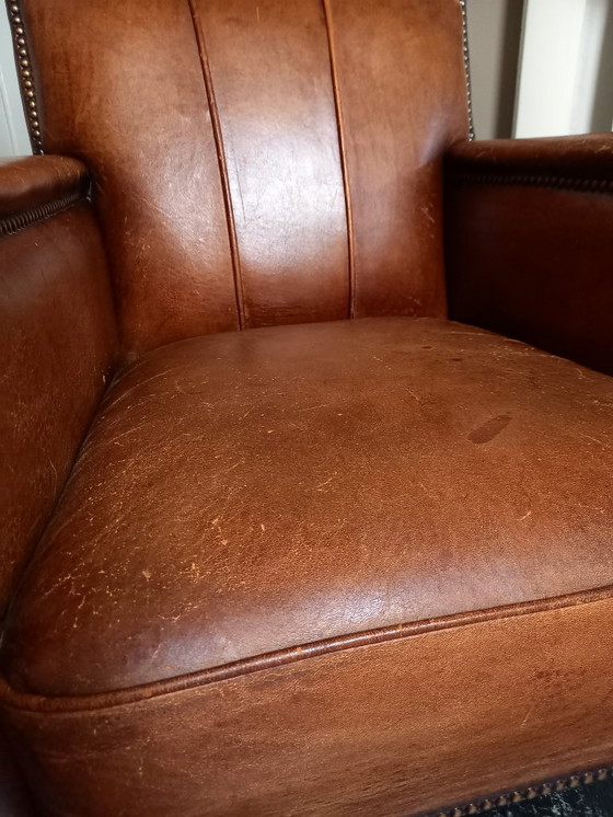 Image 1 of Kleine schapenleren fauteuil