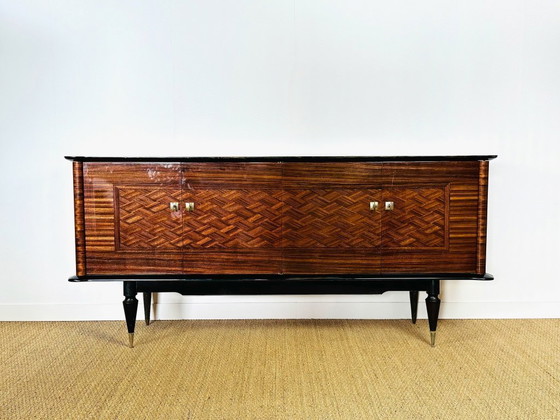 Image 1 of Sideboard aus Makassar-Ebenholz im Art-Deco-Stil, Frankreich, 1940er Jahre