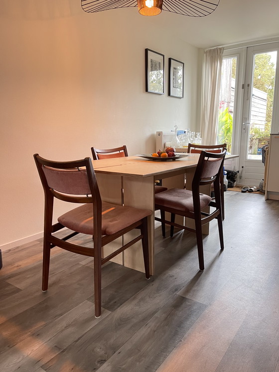 Image 1 of 4 Danish design chairs made of Teak