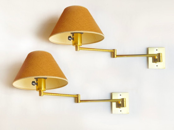 2 Applique a braccio orientabile di George Hansen Metalarte, anni '70 – Brass (photo 2 of 18)
