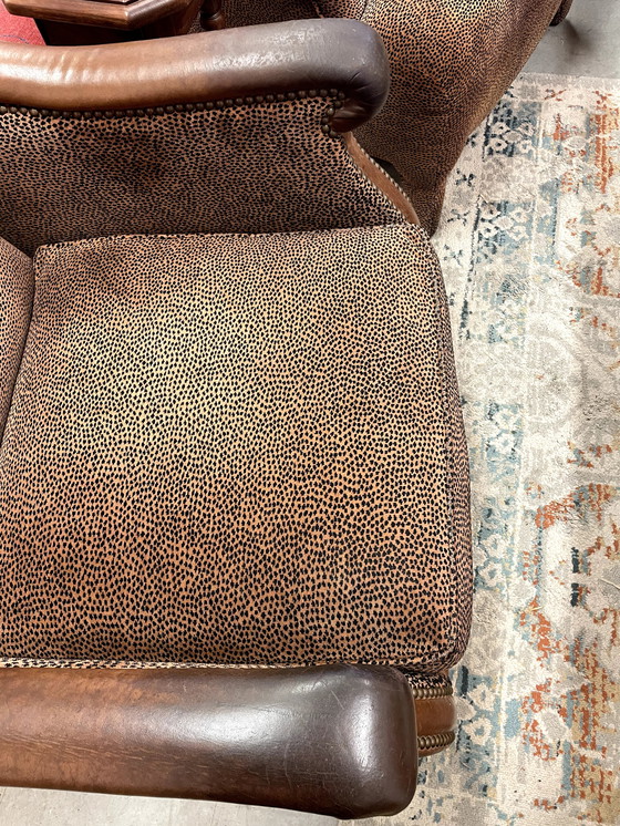 Image 1 of 2x Fauteuils Met Luipaard' Print