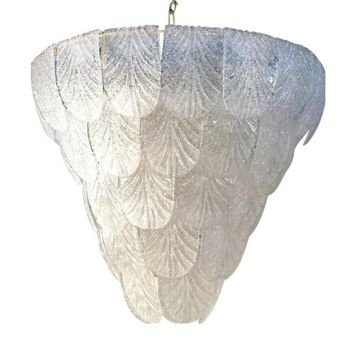Lustre contemporain à pétales en granit blanc Graniglia de Simoeng
