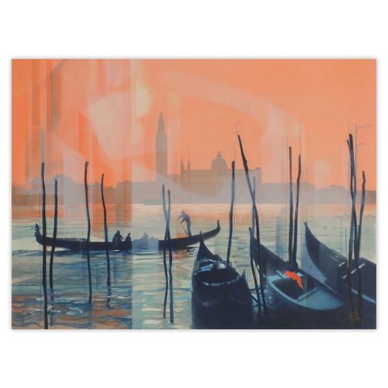 Image 1 of Jean-Baptiste VALADIÉ Perlmutthimmel über der Lagune Signierte Lithografie 1990