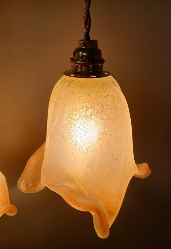 Image 1 of Set van 2 Vintage Murano hanglampen - Mid Century - Italy