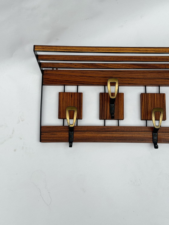 Image 1 of Appendiabiti vintage olandese BroVorm Haarlem in teak, stile Mid-Century Modern (MCM).