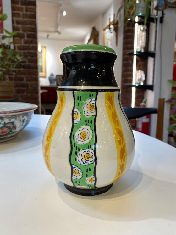 Art Deco Enamelled Earthenware Vase – Ceramic (photo 3 of 10)