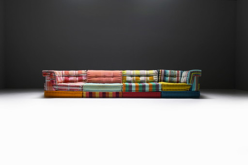 Sofá Mah Jong en tejido 'Kenzo Takada' de Hans Hopfer para Roche Bobois Francia