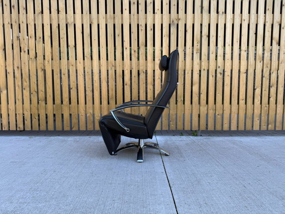 Jori Brainbuilder Mono-Move in pelle nera – Poltrone, Leather, Chrome, Modern (photo 4 of 21)
