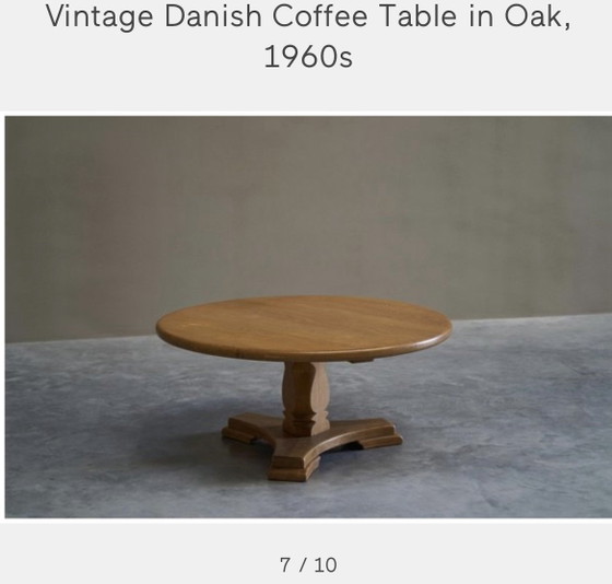 Table basse danoise en chêne des années 60, 110cm., Tables basses, Bois, Beige (photo 7 sur 8)