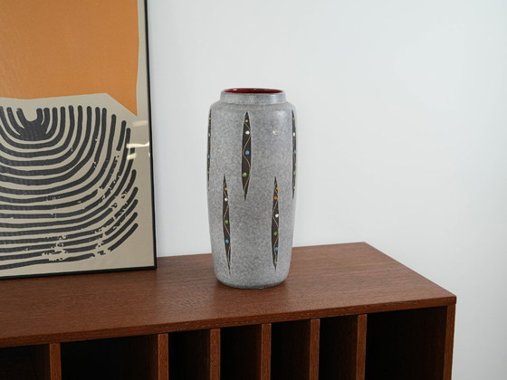 Image 1 of Grey ceramic vase, German design, 1960s, made in West Germany