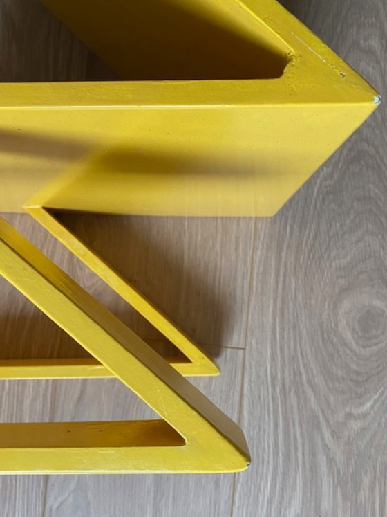 Silla Zig Zag pequeña con reposabrazos basada en silla Gerrit Rietveld – Taburetes, Wood (photo 8 of 10)