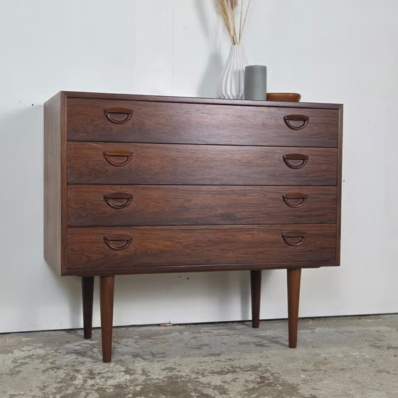 Kai Kristiansen vintage 60s Danish Rosewood Chest of drawers, FM Møbler, Brown (photo 4 of 20)