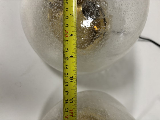 Image 1 of Uniek; set van 2 bubble glas lampen Duitse firma Hoffmeister  jaren 70