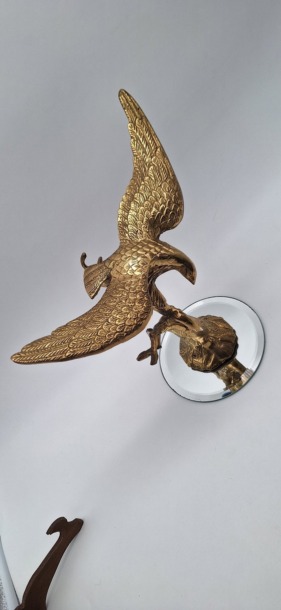 Image 1 of Image, Aigle en laiton se posant sur une branche

- 26 cm - Laiton