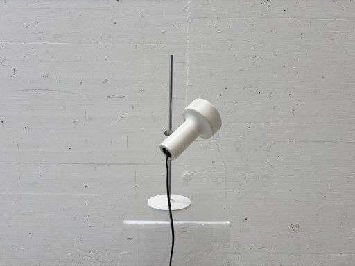 Designer table lamp made of metal in white, 1970s