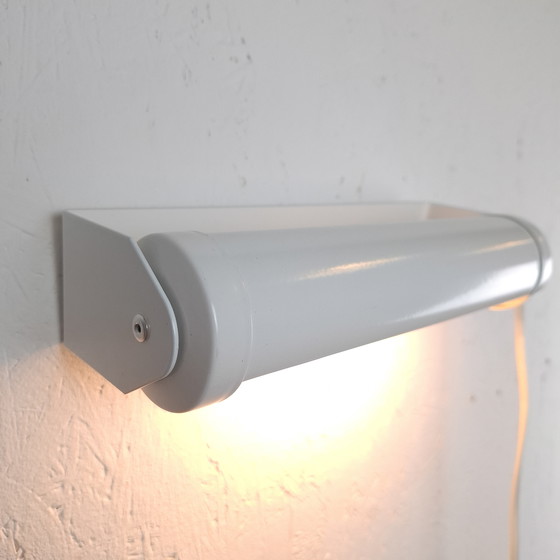 Image 1 of Vintage wall lamp g&g white metal 70s Memphis Milano