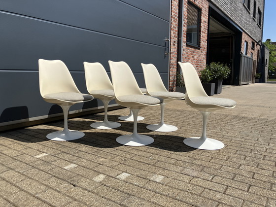 Image 1 of 6x Original Vintage Knoll Tulip Dining Chairs Eero Saarinen