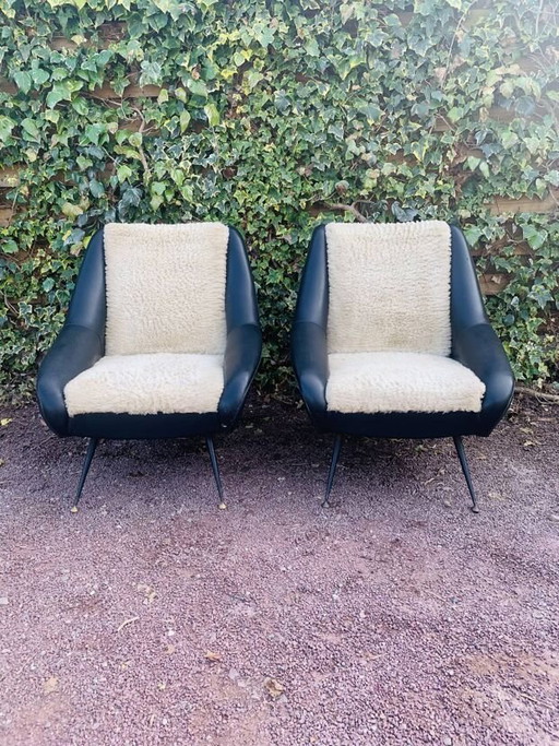 Coppia di poltrone vintage