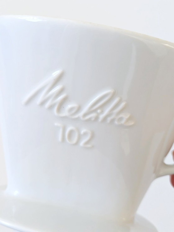 Image 1 of 1970s Melitta 102 Porcelain Coffee Filter | Pour Over Dripper, Made in Germany