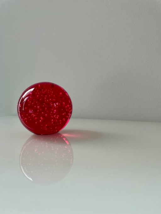 IKEA vintage design classic – glazen presse-papier rood