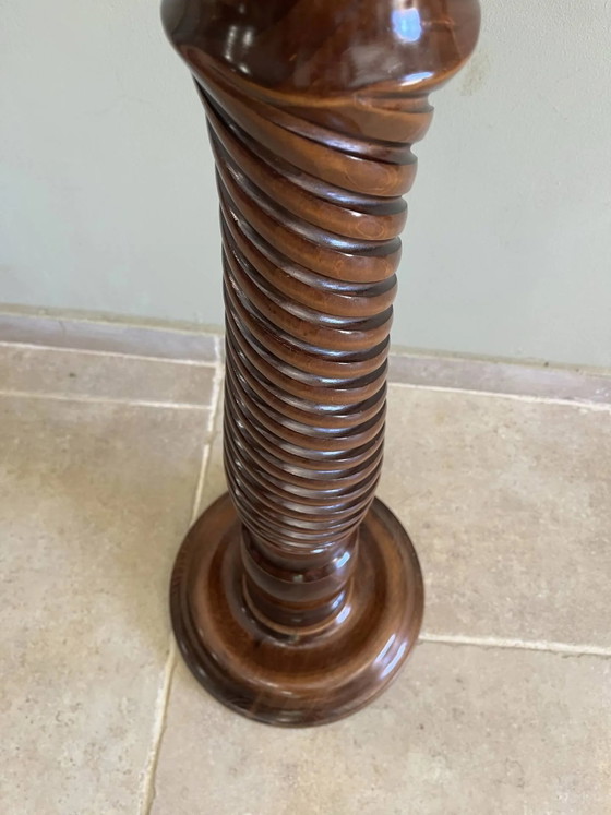 Sgabello in legno intagliato – Colonne, Wood, Vintage (photo 8 of 11)