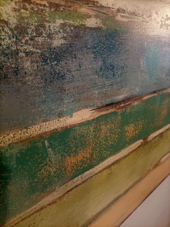 Abstract Handgeschilderd Schilderij – Kunst, Wood, Canvas (photo 3 of 6)