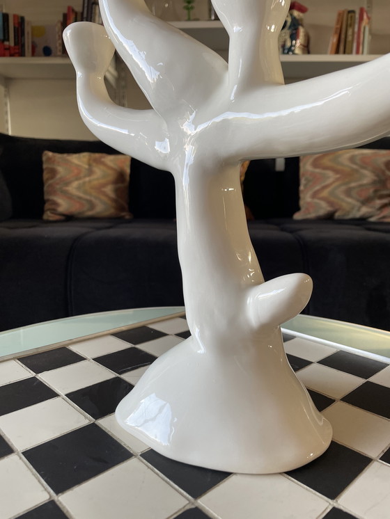 Image 1 of Candelabro de cerámica contemporáneo hecho a mano