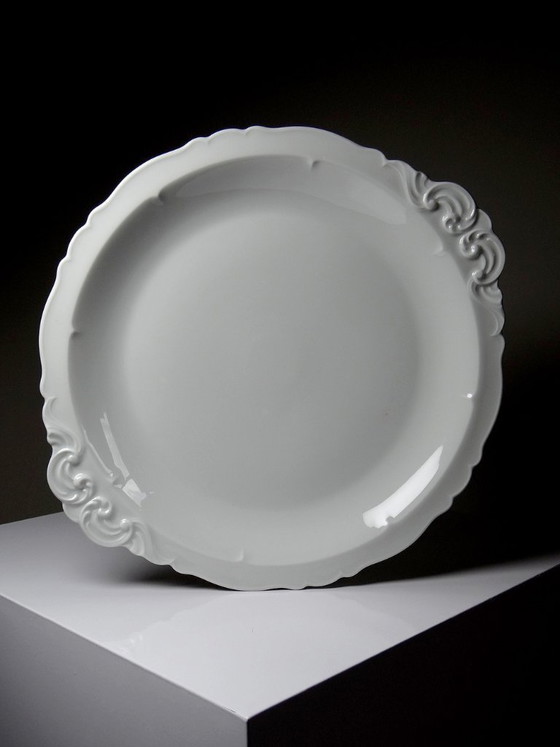 Image 1 of Grande piatto da portata vintage/antico in porcellana fine di Limoges bianca