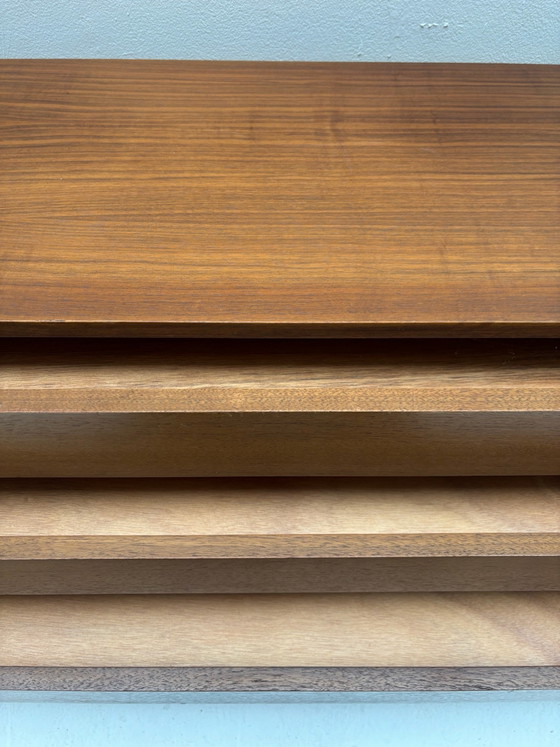 Deens designadekast, Ladekasten, Metaal, Hout, Zwart (foto 4 van 7)