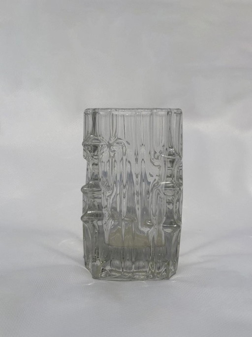 Vaso in vetro pressato Vladislav Urban per Rosice, Sklo Union, anni '60