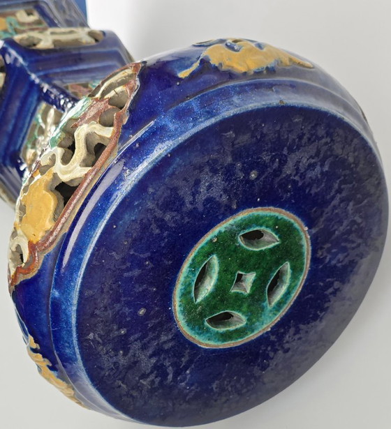 Image 1 of Columna china shiwan, antigüedades chinas, mesa auxiliar