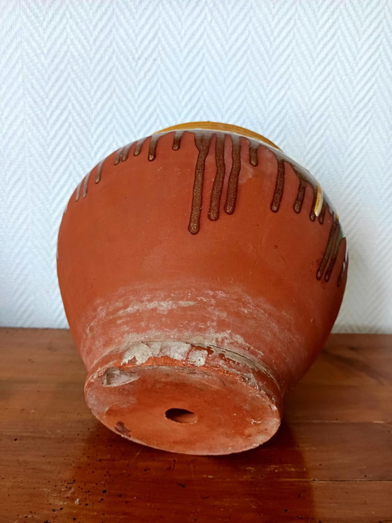 Image 1 of Vintage glazed pottery planter