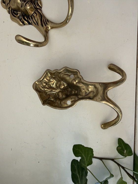 Image 1 of Set of two brass wall hooks